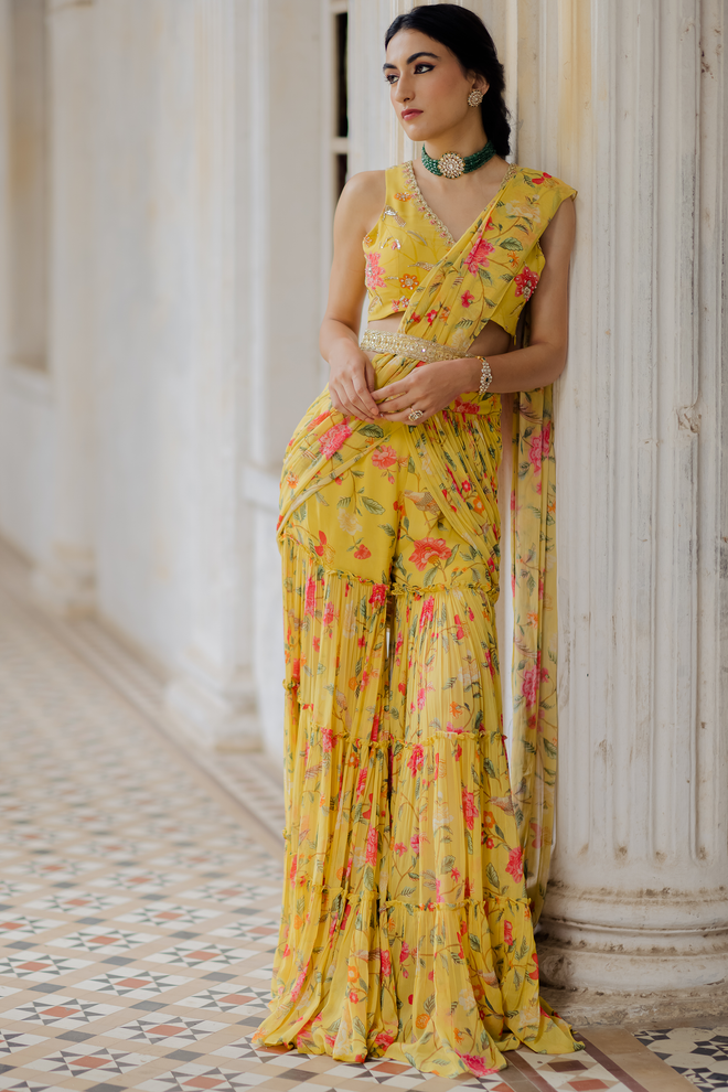 Parijata Pre Draped Saree main image 1