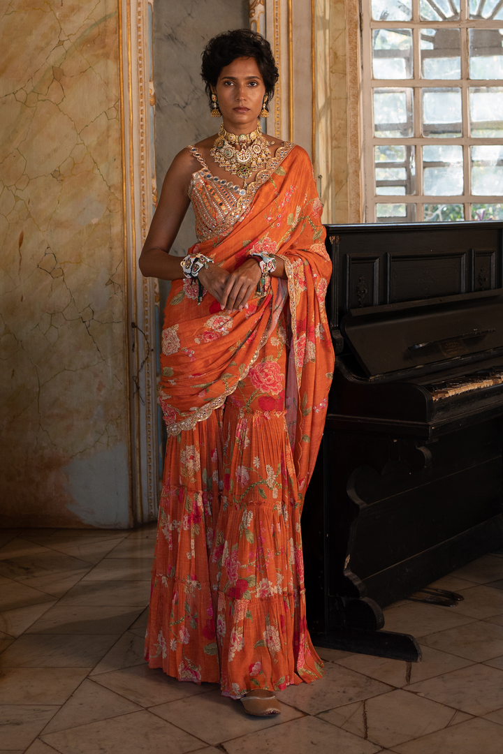 INAARA SHARARA SAREE SET