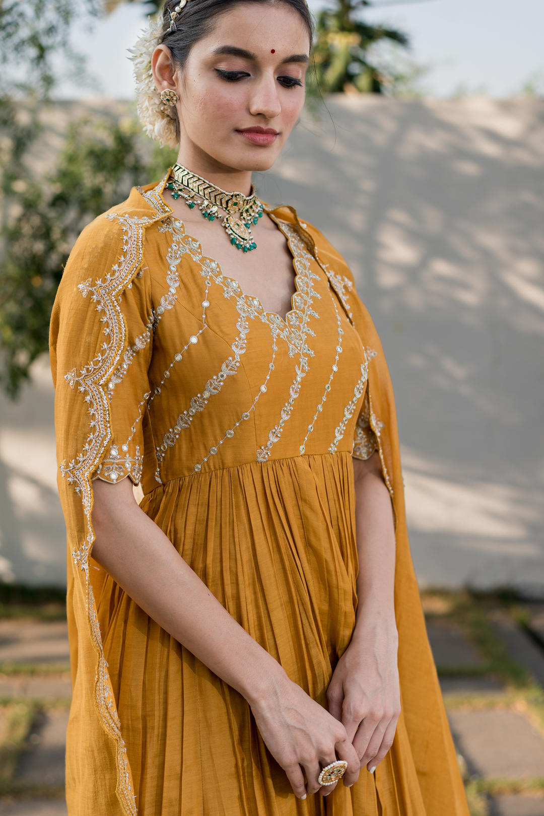 JEHAN ANARKALI SET – YELLOW