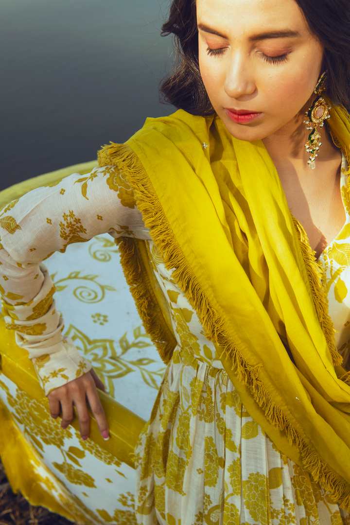 LISA ANARKALI SET – YELLOW