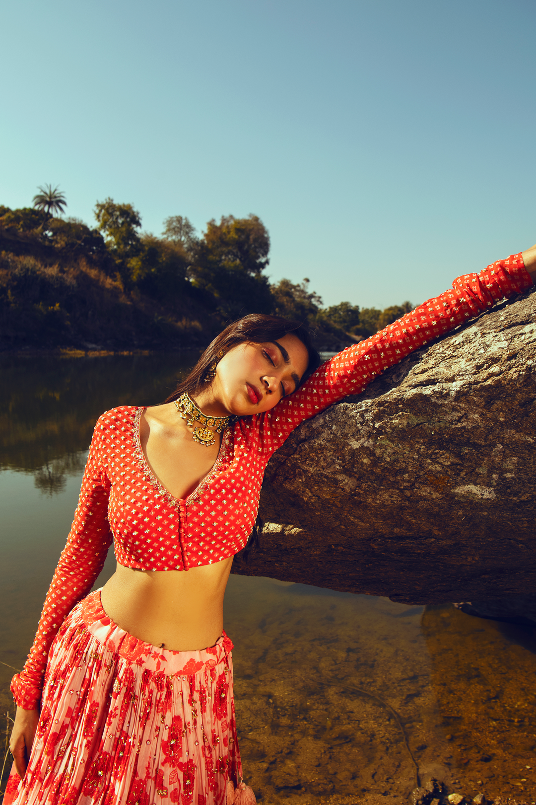 Malavika Mohanan in the NADYA LEHENGA SET