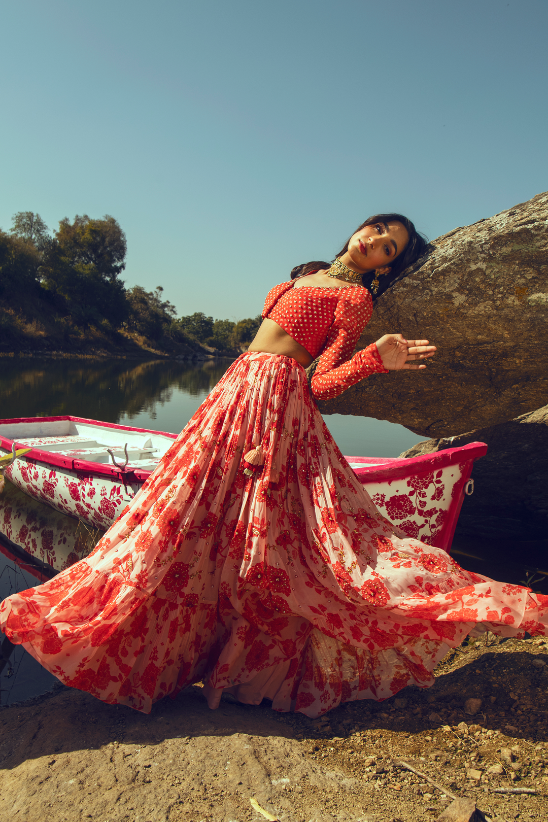 Malavika Mohanan in the NADYA LEHENGA SET