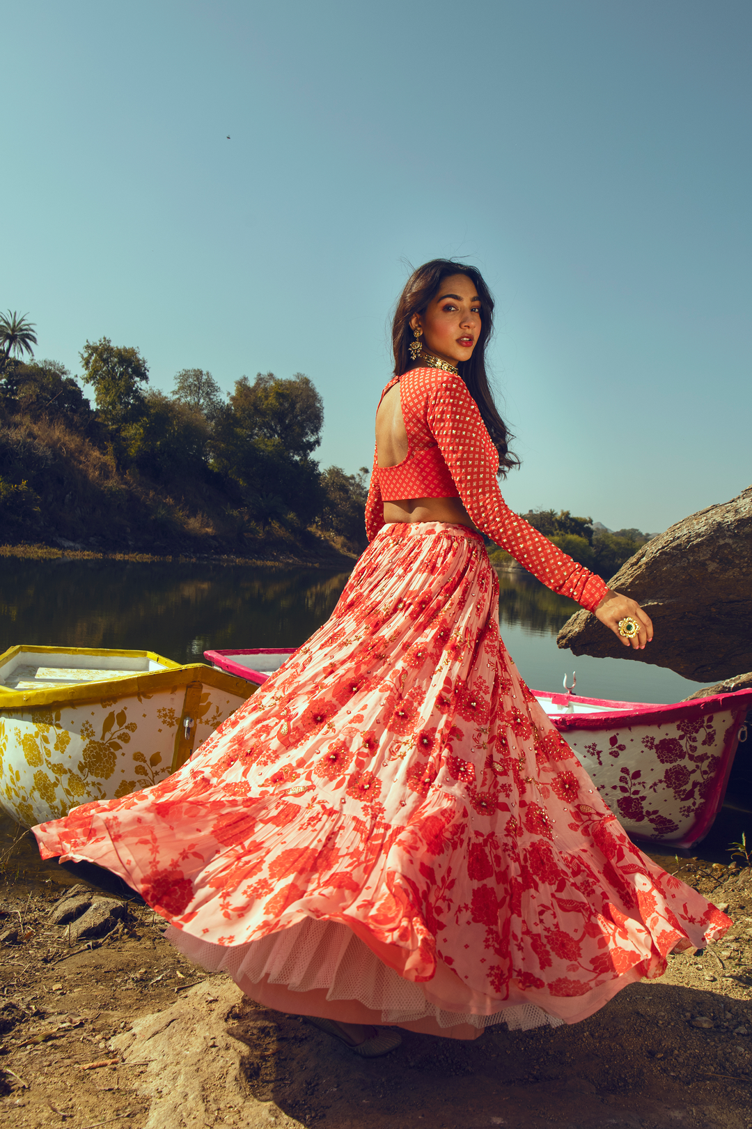 Malavika Mohanan in the NADYA LEHENGA SET