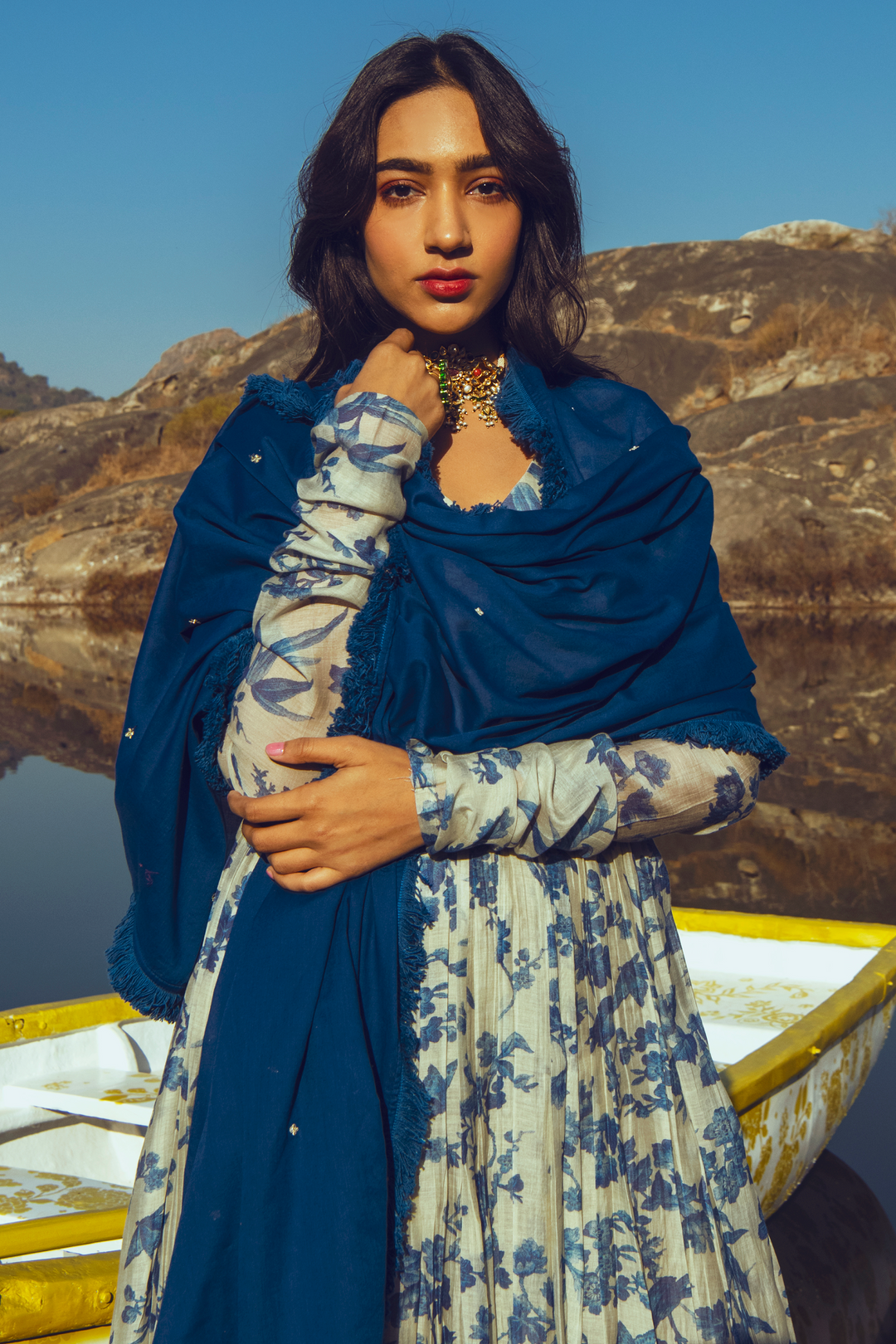 LISA ANARKALI SET – BLUE