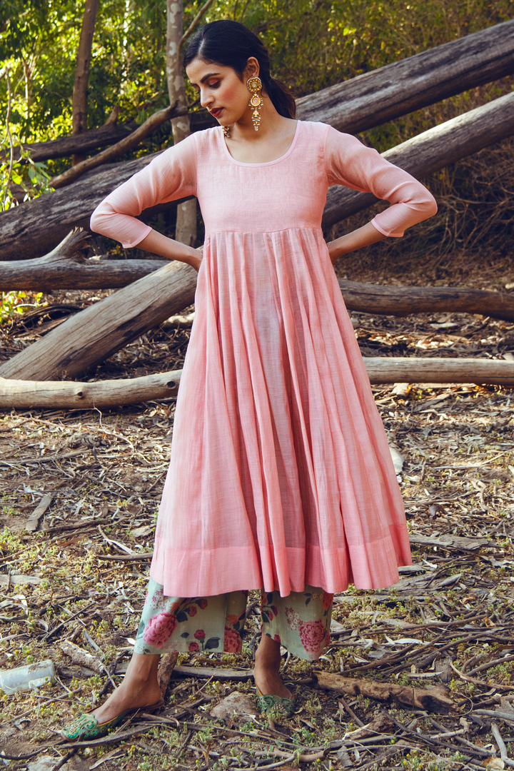 LIVA ANARKALI SET – PINK