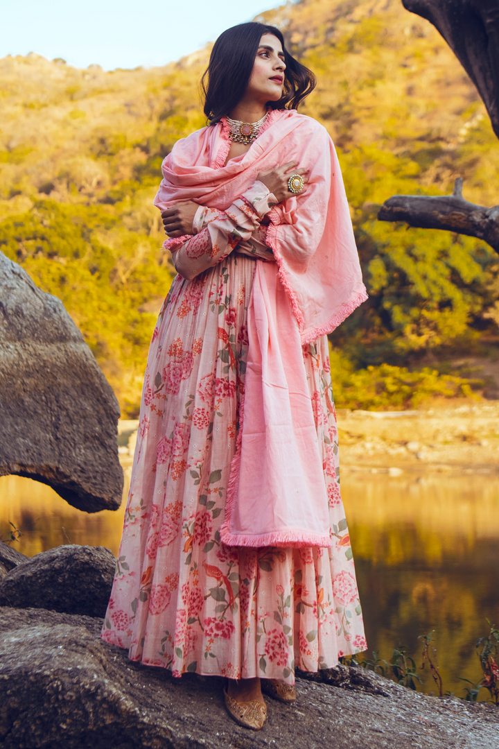 LISA ANARKALI SET – PINK