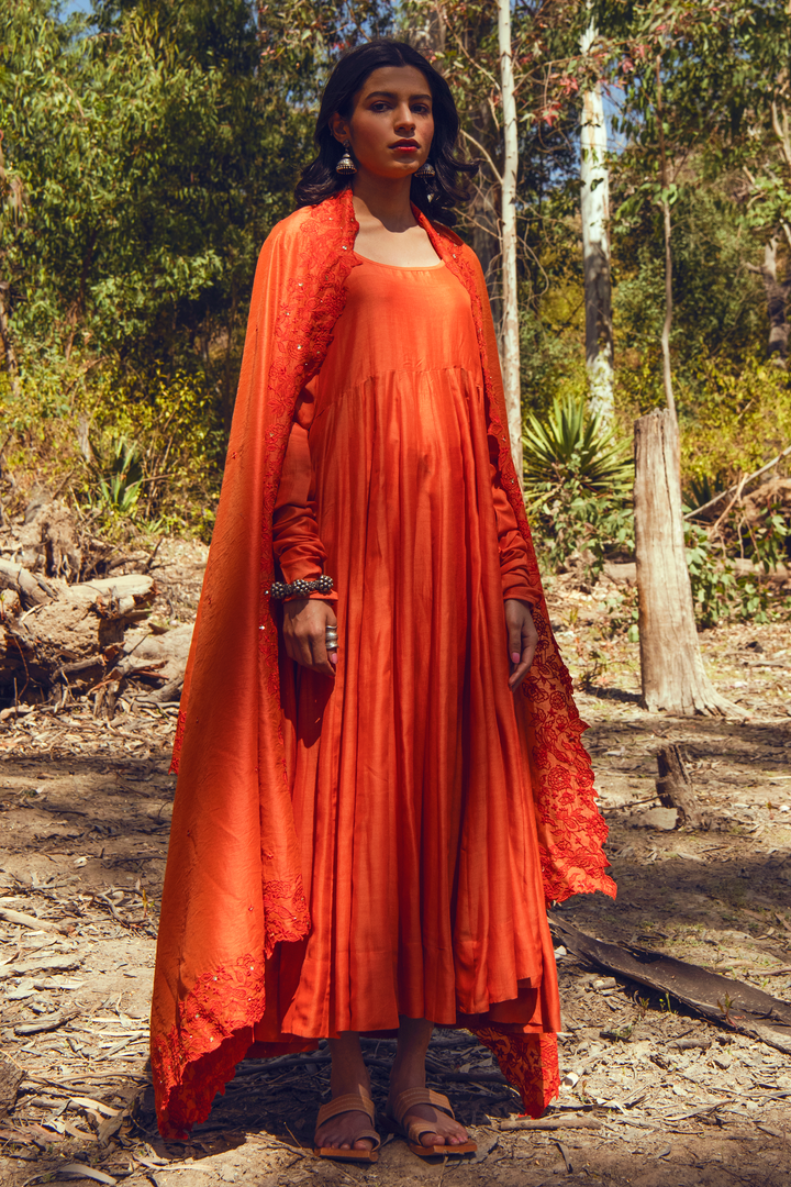 VELMA ANARKALI SET – ORANGE