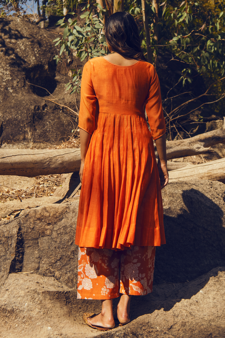 LIVA ANARKALI SET – RUST