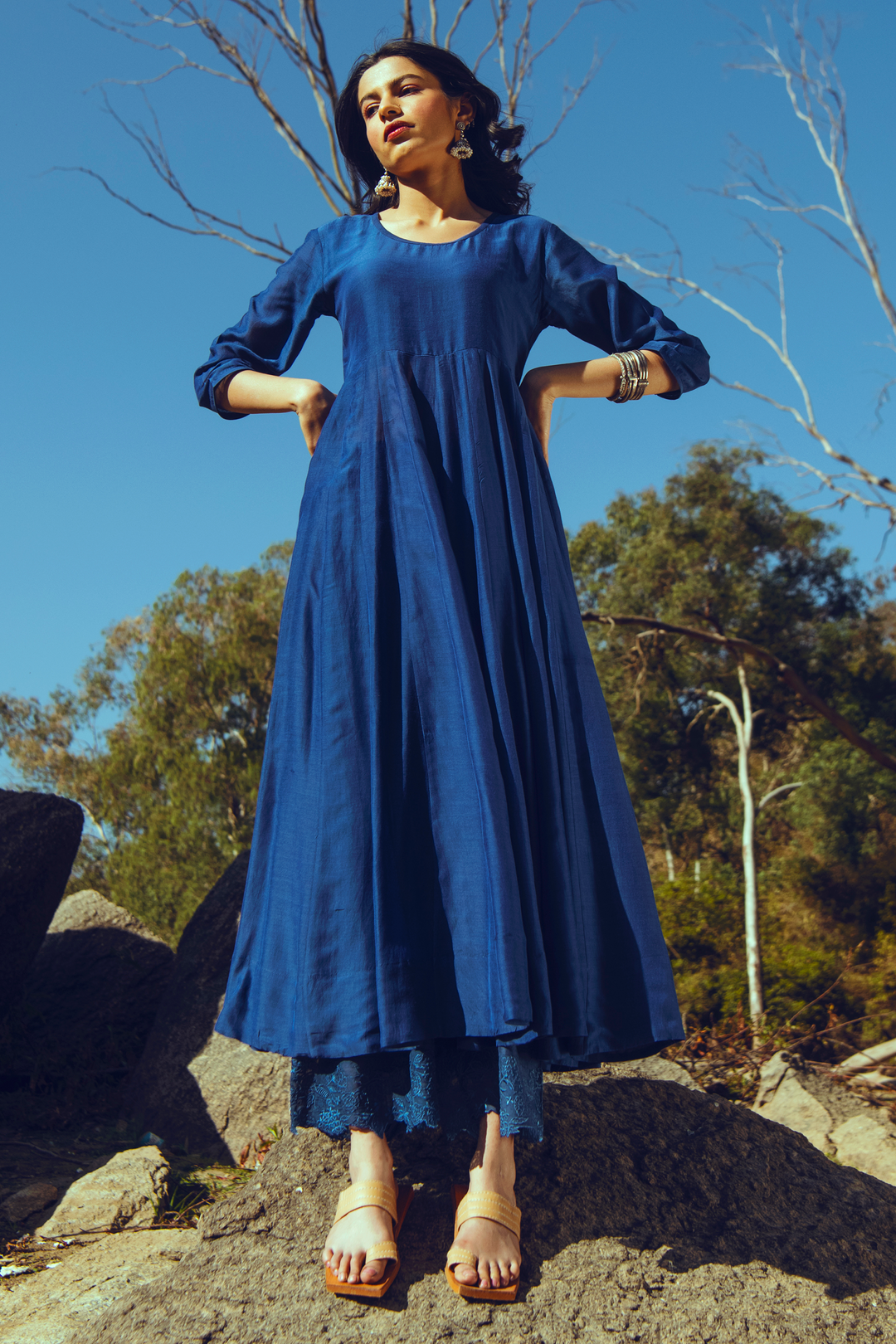 VELMA ANARKALI SET – BLUE